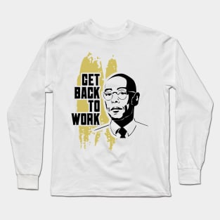 Breaking Bad Giancarlo Esposito as Gus Fring illustration and qoute graphic design by ironpalette Long Sleeve T-Shirt